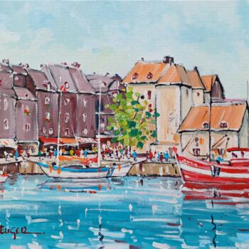 Painting titled "Le vieux Bassin à H…" by Philippe Euger, Original Artwork, Acrylic