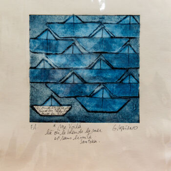 Printmaking titled "12 - Me Voilà là ou…" by Ghislaine Maïano-Buire, Original Artwork, Monotype