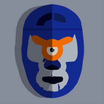 Цифровое искусство под названием "mascarojo 30" - Ojolo, Подлинное произведение искусства, Цифровая живопись