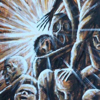 "Terror" başlıklı Tablo Mark Barrable tarafından, Orijinal sanat, Petrol Ahşap Sedye çerçevesi üzerine monte edilmiş