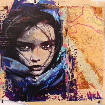 Peinture intitulée "Enfant de nos guerre" par Max Andriot, Œuvre d'art originale, Bombe aérosol Monté sur Autre panneau rigi…