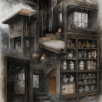 Отпечатки и Гравюры под названием "The Keeper's Dwelli…" - Patrick John Bennett (Patrice), Подлинное произведение искусства,…