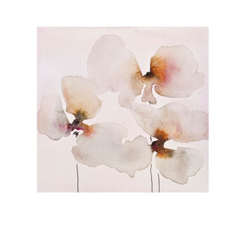 "Pink Orchid Trio Ab…" başlıklı Tablo Tani Soul tarafından, Orijinal sanat, Suluboya