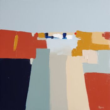 Peinture intitulée "L'instant" par Sandrine Hirson, Œuvre d'art originale, Huile Monté sur Châssis en bois