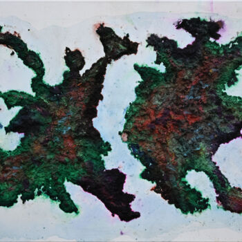 Painting titled "Malouines ou presque" by Jean-Christophe Beauvais, Original Artwork, Ink Mounted on Wood Stretcher frame