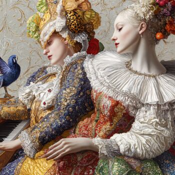 Digital Arts titled "Melodies in Suspens…" by Minerva Becerril Escorza, Original Artwork, AI generated image