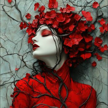 "The Crimson Bloom" başlıklı Dijital Sanat Natalia Kaminskaya tarafından, Orijinal sanat, Dijital Resim