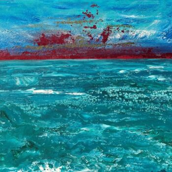"Sea Dawn Abstraction" başlıklı Tablo Nataliia Mcmillian tarafından, Orijinal sanat, Akrilik