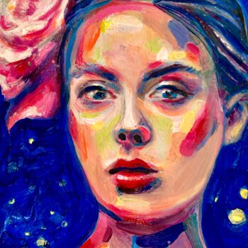 "Floral Radiance bun…" başlıklı Tablo Julia Brinkfrau tarafından, Orijinal sanat, Akrilik