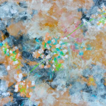 Malerei mit dem Titel "Salad thread/Orange…" von Olga Gerasimova (GOASH), Original-Kunstwerk, Acryl