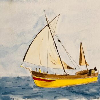 "Où le vent..." başlıklı Tablo Yannick Daubigné tarafından, Orijinal sanat, Suluboya