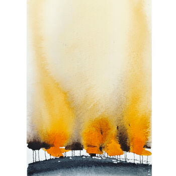 "Orange Forest Minim…" başlıklı Tablo Tani Soul tarafından, Orijinal sanat, Suluboya