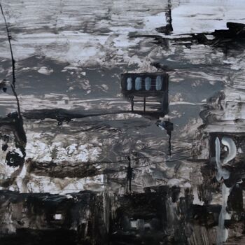 Painting titled "Gloomy Grey Area -…" by Milto Sideris, Original Artwork, Acrylic