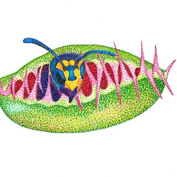 "Plante carnivore" başlıklı Resim Dimitri Prévot tarafından, Orijinal sanat, Mürekkep