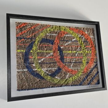 "Entrelacs d'Émotions" başlıklı Tablo Quem Dav tarafından, Orijinal sanat, Karton Ahşap Sedye çerçevesi üzerine monte edilmiş