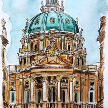 "Under the Dome of T…" başlıklı Tablo Armajay tarafından, Orijinal sanat, Suluboya