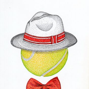 "Roland Garros" başlıklı Resim Dimitri Prévot tarafından, Orijinal sanat, Mürekkep