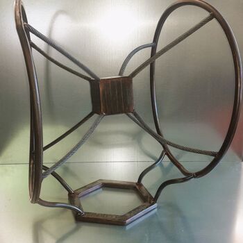 Sculpture titled "IRAPON" by Dimitri Bussonnais, Original Artwork, Metals