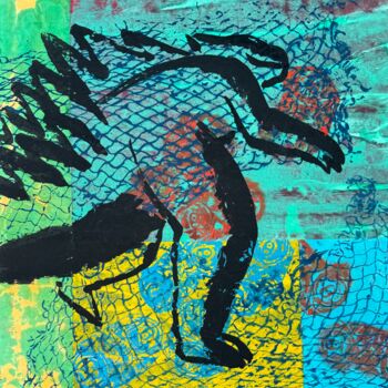 "Waiting For G. #1" başlıklı Tablo Julien-G tarafından, Orijinal sanat, Akrilik Ahşap panel üzerine monte edilmiş