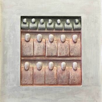 "Pattern Rituale" başlıklı Tablo Gastone Cecconello tarafından, Orijinal sanat, Alçı