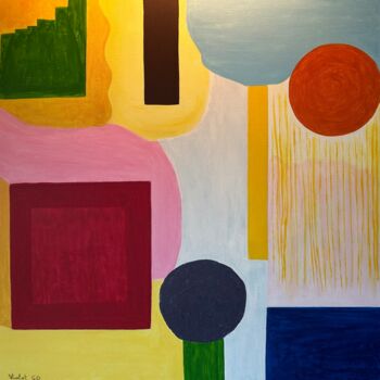 Painting titled "Rêve d'Anna2" by Violette Guardia Decoin, Original Artwork, Acrylic Mounted on Wood Stretcher frame