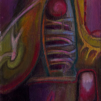 Peinture intitulée "Icon of John the Si…" par Kira Feofanov (KirAinVoiD), Œuvre d'art originale, Pastel