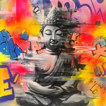 Peinture intitulée "Colored Mind" par Blure, Œuvre d'art originale, Acrylique Monté sur Châssis en bois