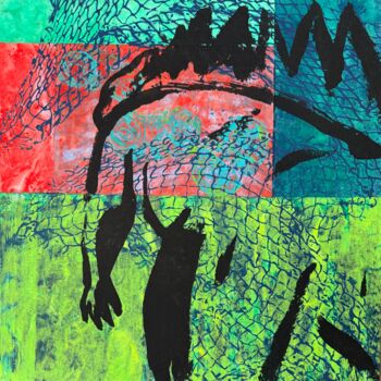 "Waiting For G. #4" başlıklı Tablo Julien-G tarafından, Orijinal sanat, Akrilik Ahşap panel üzerine monte edilmiş