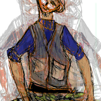 "Al Sayad "The fishe…" başlıklı Dijital Sanat Hassan Maamoun tarafından, Orijinal sanat, Dijital Resim