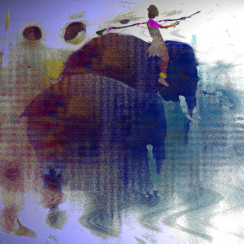 "Prehistoric hunt" başlıklı Dijital Sanat Hassan Maamoun tarafından, Orijinal sanat, Dijital Resim