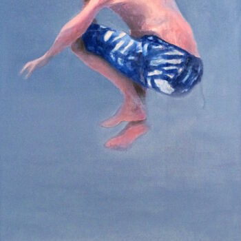 Painting titled "Time traveller 10" by Wilfrid Moizan, Original Artwork, Oil Mounted on Wood Stretcher frame