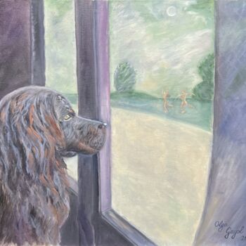 "The Faithful Patien…" başlıklı Tablo Olga Gayol tarafından, Orijinal sanat, Petrol Ahşap Sedye çerçevesi üzerine monte edil…