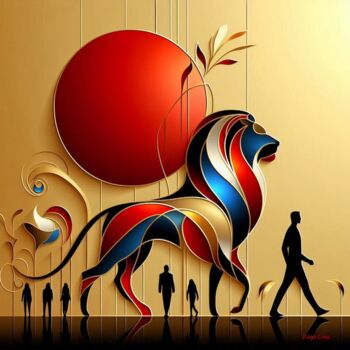 Digital Arts titled "El Guardián del Umb…" by Rogo Lino, Original Artwork, AI generated image Mounted on artwork_cat.