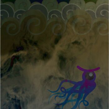 Цифровое искусство под названием "mirada abismal rem" - Ojolo, Подлинное произведение искусства, Цифровая живопись