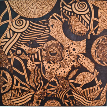 Printmaking titled "Introspecção" by Viva Arte Intuitiva, Original Artwork, Engraving