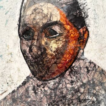 绘画 标题为“Silence noir” 由Olga Rocher, 原创艺术品, 布 安装在木质担架架上