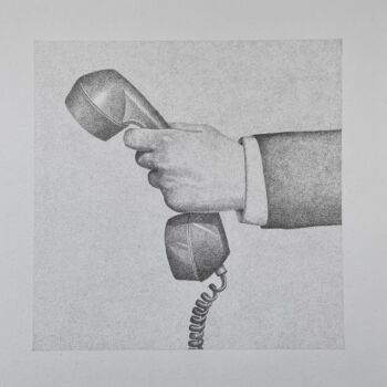 "Last call" başlıklı Resim Pavel Tong tarafından, Orijinal sanat, Mürekkep