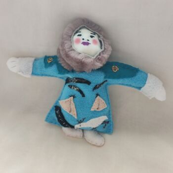 Textile Art titled "Textile doll Yakut" by Olesya Nikolaeva, Original Artwork, Fabric