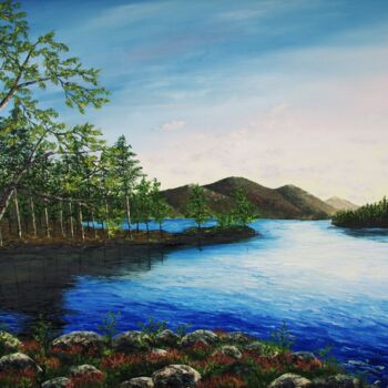 "Dawn Light" başlıklı Tablo Hazel Thomson tarafından, Orijinal sanat, Petrol Ahşap Sedye çerçevesi üzerine monte edilmiş