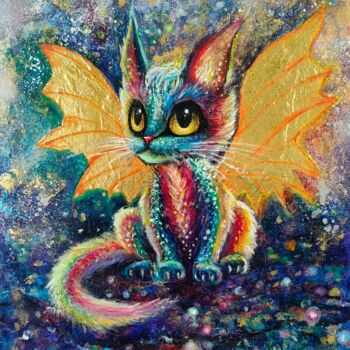 Peinture intitulée "DRAkotik is a magic…" par Antara Terrael, Œuvre d'art originale, Acrylique Monté sur Châssis en bois