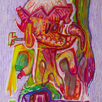 Peinture intitulée "Trap on steps" par Kira Feofanov (KirAinVoiD), Œuvre d'art originale, Pastel