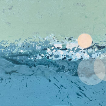 Malerei mit dem Titel "Seestück XI" von Markus Honerla, Original-Kunstwerk, Lack Auf Keilrahmen aus Holz montiert