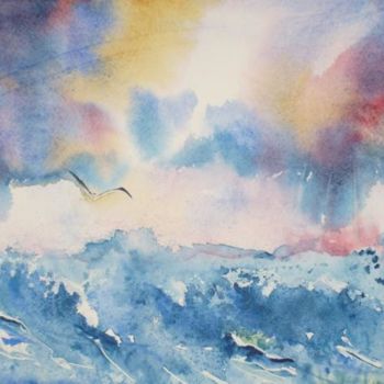 Peinture intitulée "marine" par Nadege Frazié, Œuvre d'art originale