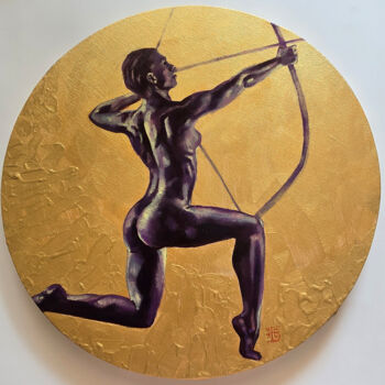 Peinture intitulée "The Age of Sagittar…" par Kateryna Bortsova, Œuvre d'art originale, Acrylique Monté sur Châssis en bois