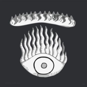 Digital Arts titled "mirada infernal b-n" by Ojolo, Original Artwork, Digital Painting