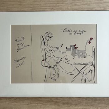"Toutti au Salon de…" başlıklı Resim Olga Gayol tarafından, Orijinal sanat, Mürekkep Diğer sert panel üzerine monte edilmiş