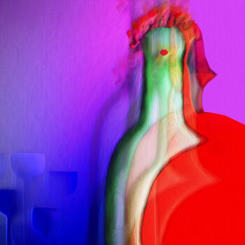 "Portrait of a dista…" başlıklı Dijital Sanat Hassan Maamoun tarafından, Orijinal sanat, Dijital Resim