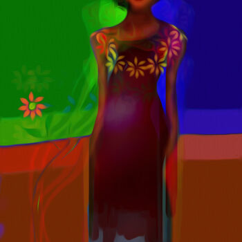 "Dressed in flowers" başlıklı Dijital Sanat Hassan Maamoun tarafından, Orijinal sanat, Dijital Resim