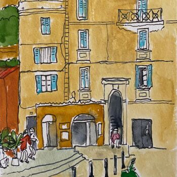 Pintura intitulada "Bonifacio" por Frob, Obras de arte originais, Aquarela