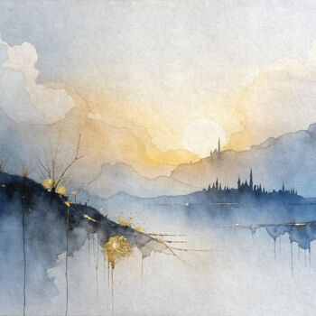 "Minimalist Landscape" başlıklı Dijital Sanat Eilís P. tarafından, Orijinal sanat, Dijital Resim